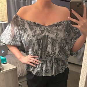 Guess - sheer shirt with floral design